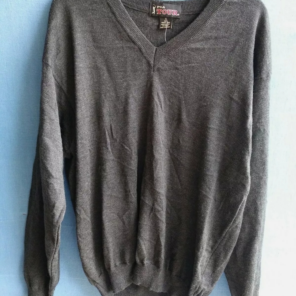 PGA Tour Mens Size XL Gray Sweater